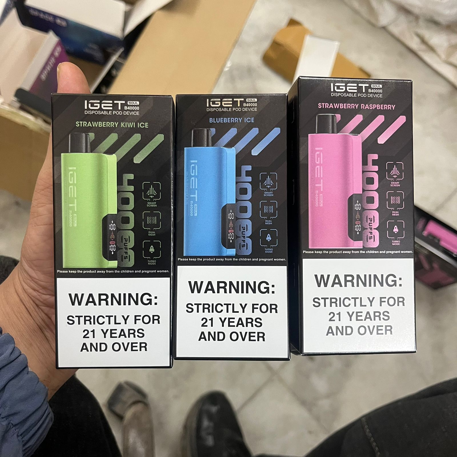 iGET SOUL B40000 Vape – 40K Puffs | Dual Modes + Smart Screen